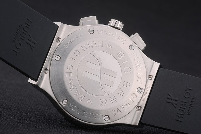 Hublot Big Bang bracelet en caoutchouc noir blanc Checkered Dial 80196-6