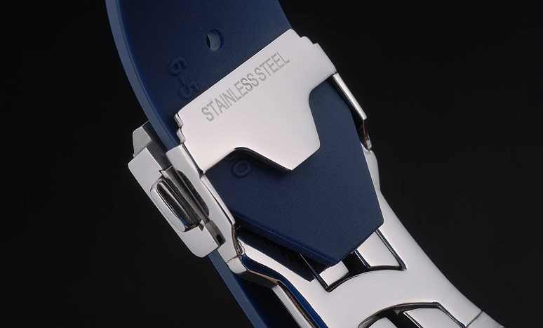 Hublot Big Bang Bleu Bracelet Caoutchouc Bleu Checkered Dial 80198-5