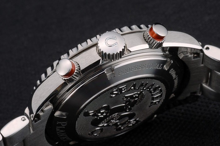 Omega Seamaster Planet Ocean orange Tachymeter cadran noir bracelet en acier inoxydable 80241-9