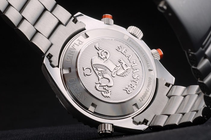 Omega Seamaster Planet Ocean orange Tachymeter cadran noir bracelet en acier inoxydable 80241-7