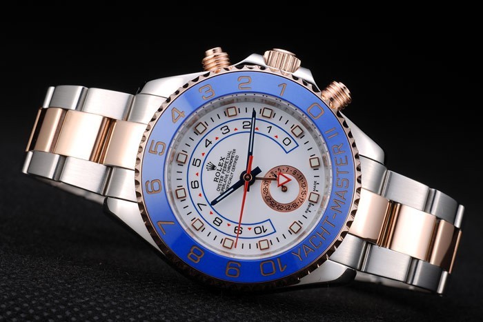 Rolex Yachtmaster Bleu céramique Lunette Cadran Blanc Tachymeter-2