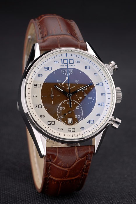 Tag Heuer Mikrograph Limited Edition bracelet en cuir brun 7916-3