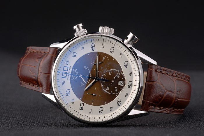 Tag Heuer Mikrograph Limited Edition bracelet en cuir brun 7916-5