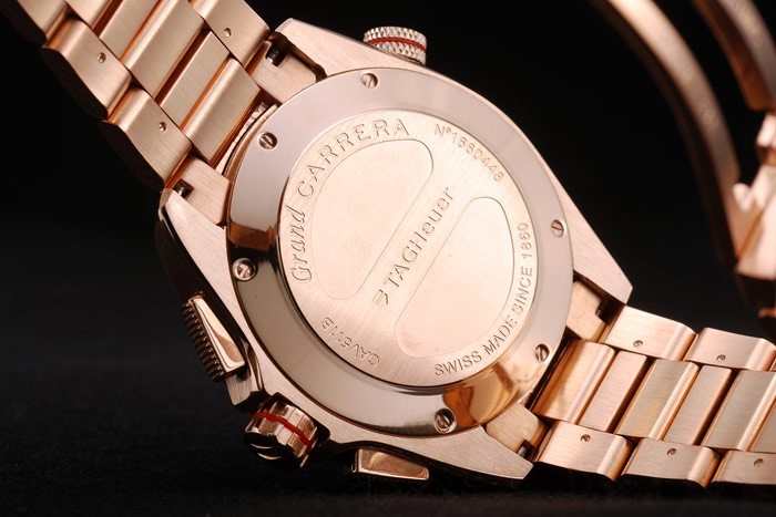 Tag Heuer Carrera Or Rose Cadran Noir-7